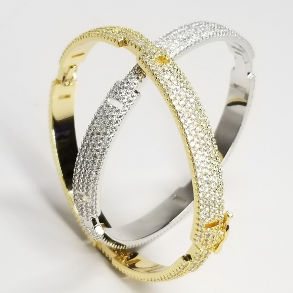 NEW Bling Micro Pave CZ all around Bracelet - Picture 1 of 14